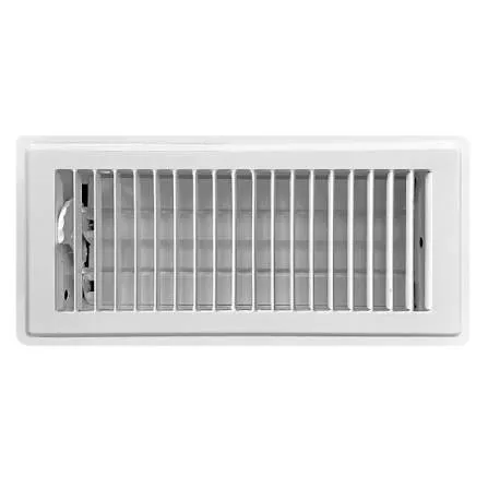 Metal floor vent 3x10 white