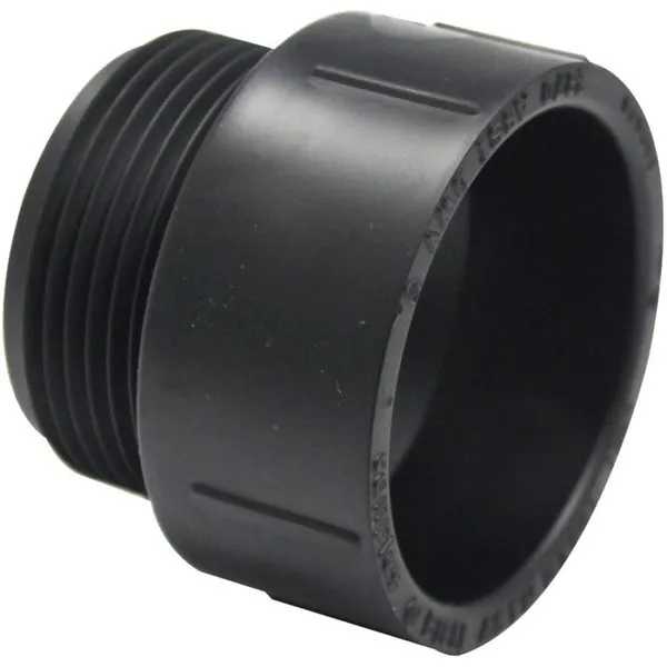 ABS 1.5 inch Male Adapter black