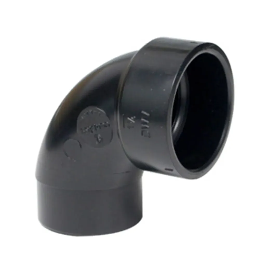 ABS 1.5 inch fitting 90 elbow black