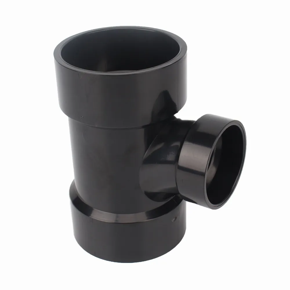 ABS 2 inch x 1.5 inch x 2 inch Tee black
