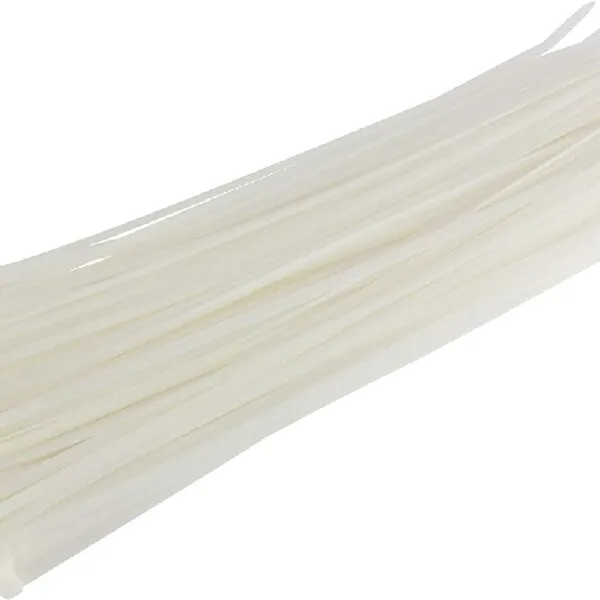 100PK Cable Ties 8in White