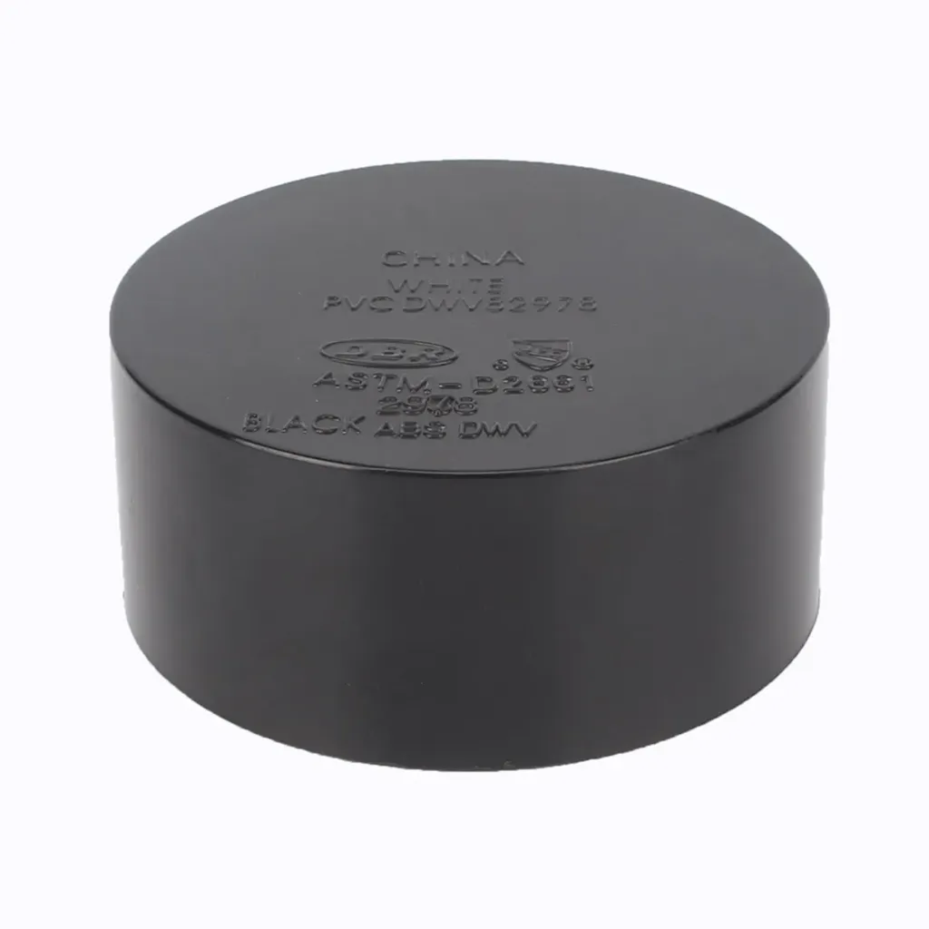 ABS 1.5 inch solid cap black
