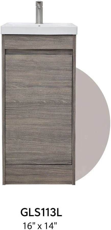 203 Light/Dark Powder Room Vanity And Counter Top Set 20X14
