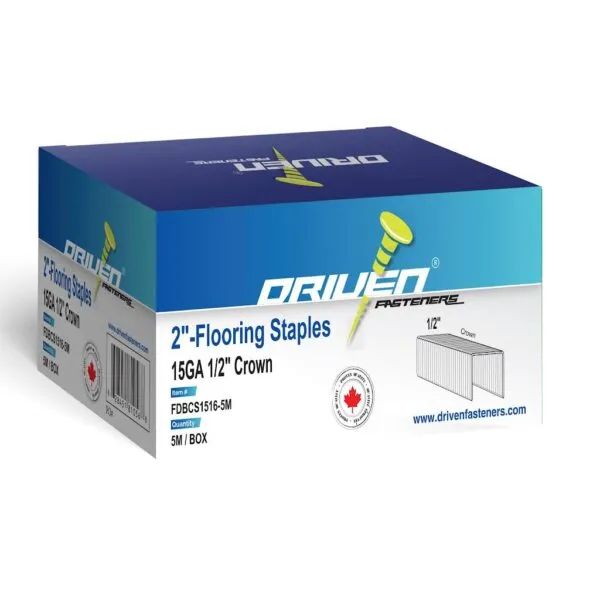 1/2 X 2 15.5G Electro-Galvanized Flooring Staples- 5000/Pa