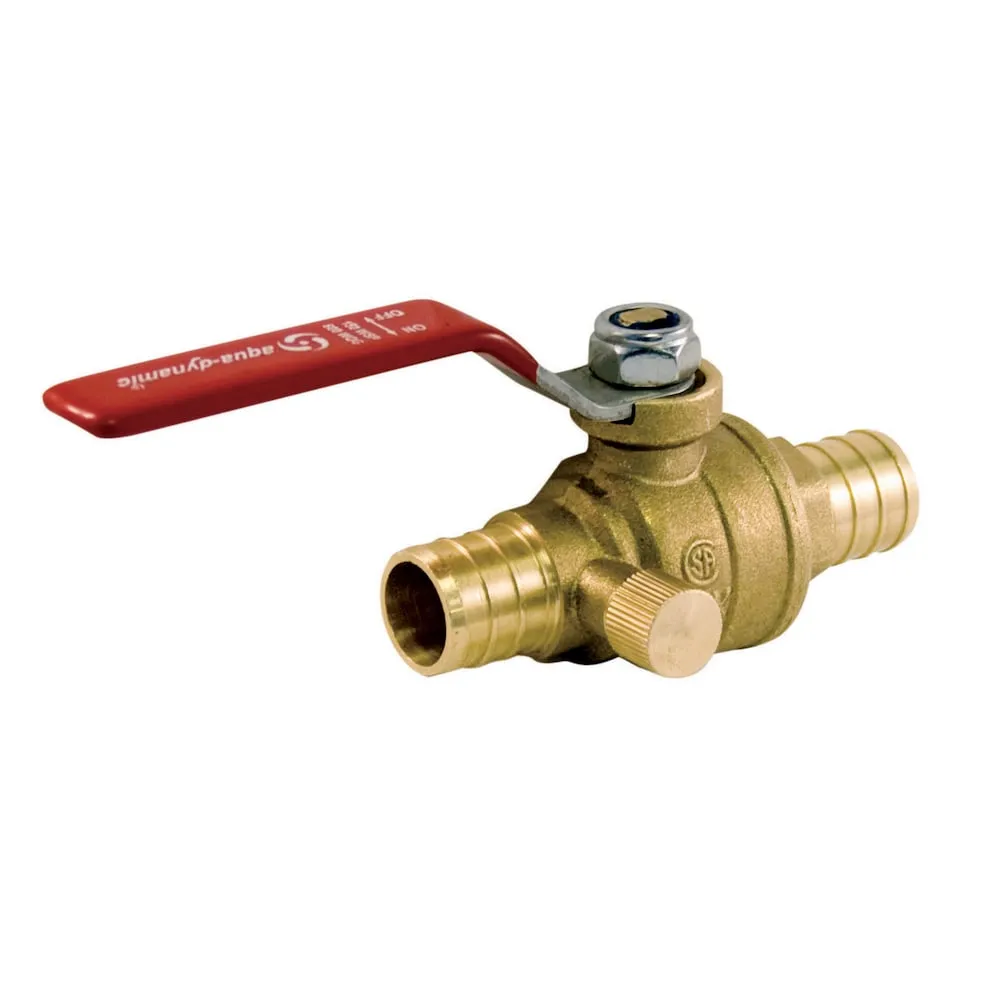 3/4 inch ball valve pex with drain