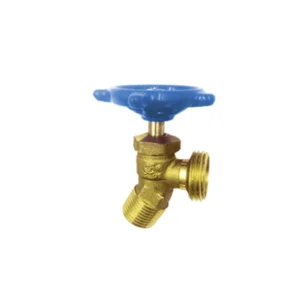 1/2 MIP x 3/4 MHT Quarter-Turn Boiler Drain Valve Blue handle