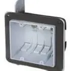 2 Gang device box plastic with foam