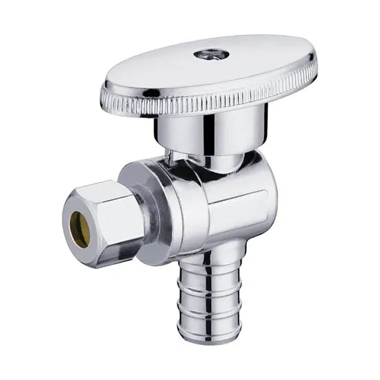 Angle stop valve 1/2 PEX x 1/4 OD Comp