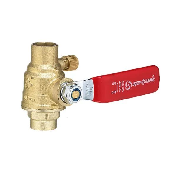 1/2 inch Ball Valve Solder with Drain