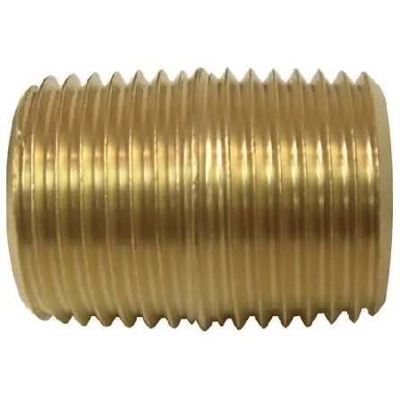 1/2 inch Brass Nipple MIP Close