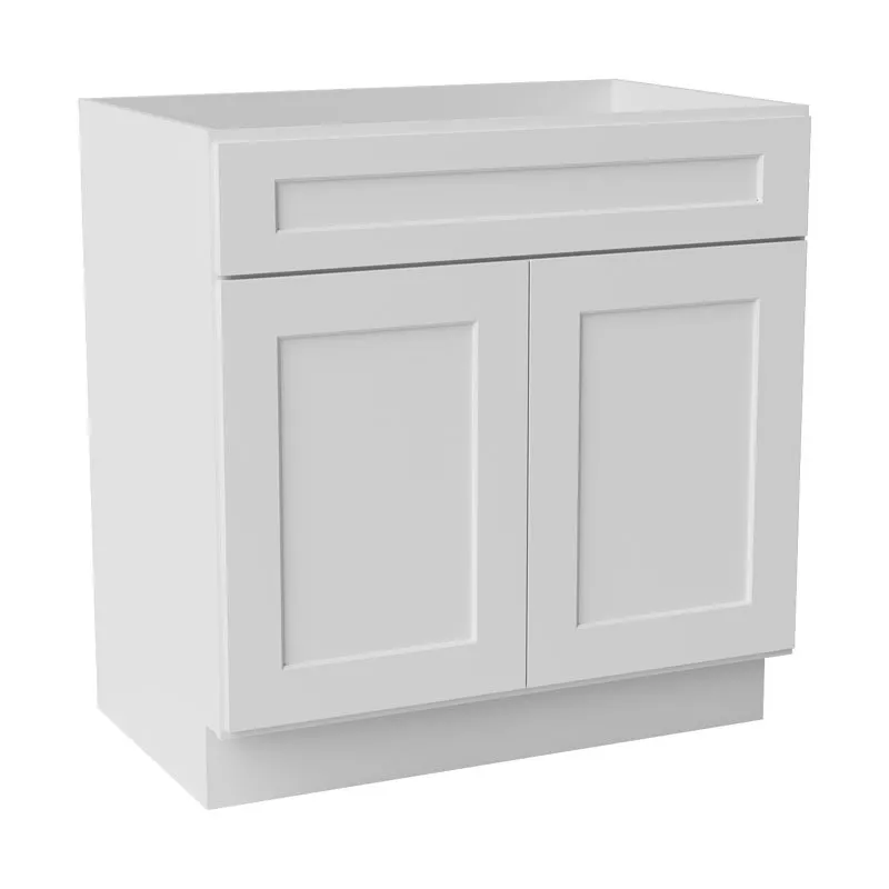 24 inch vanity cabinet 2 door white