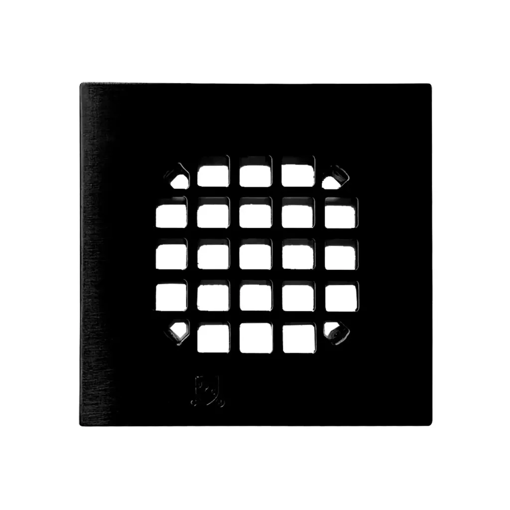 ABS Shower Drain Cover Plate Square Black