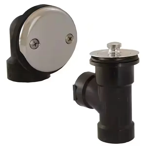tub drain with tee