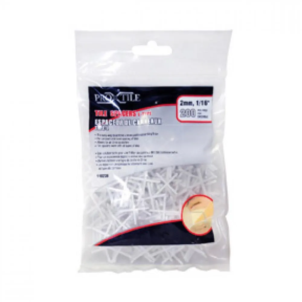 200PK Tile Spacers 2mm 3/32 inch