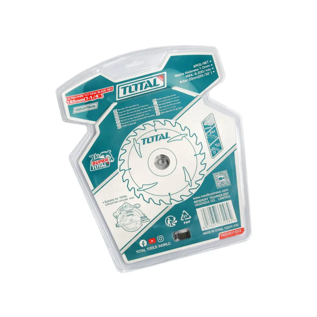 2 pc x 7 1/4 inch Ultrathin TCT saw blade set